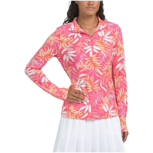 Tommy Bahama Jackets & Blazers - TOMMY BAHAMA Upf 50 Long Sleeve Quarter Zip Mock Neck Top